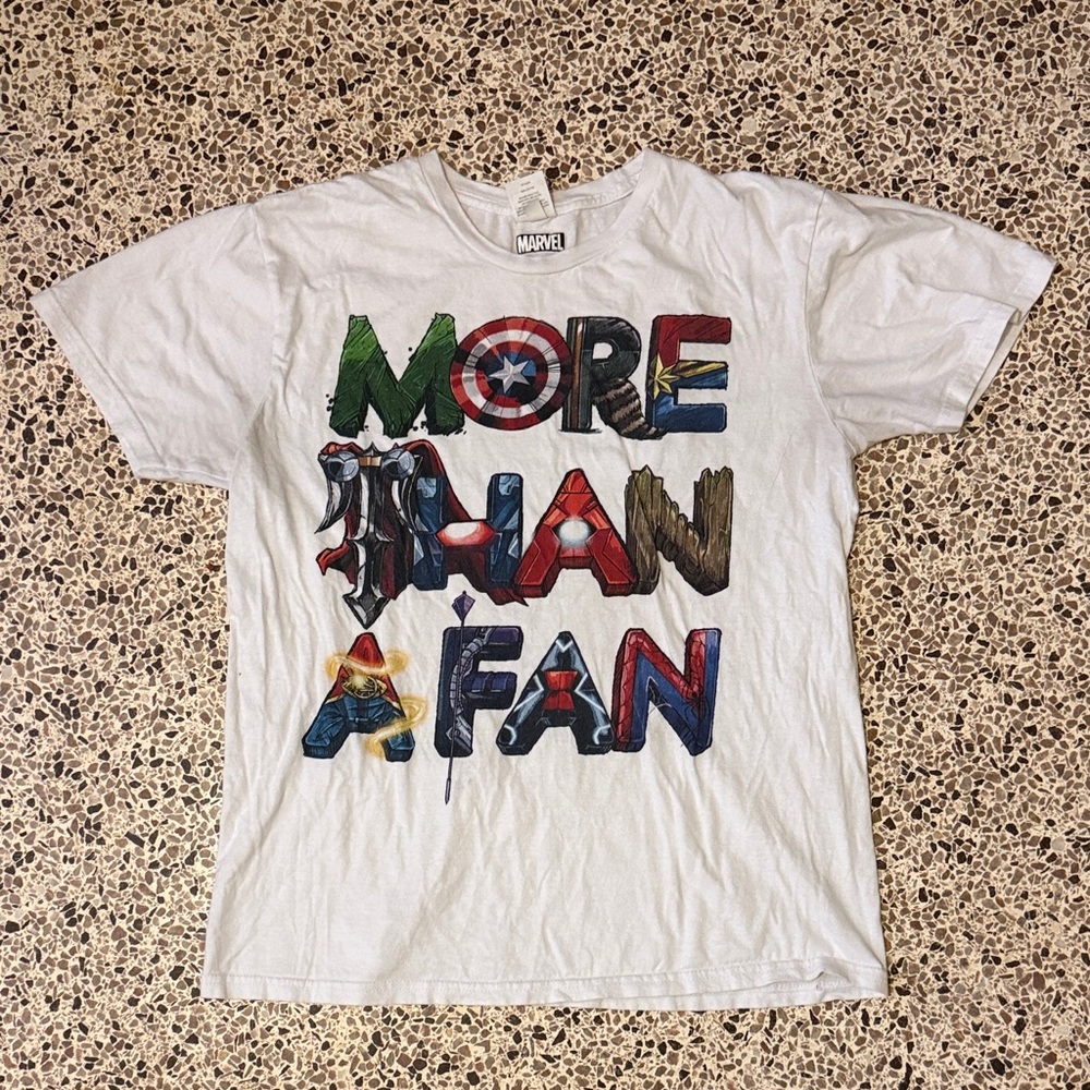 Marvel White “More Than A Fan” T-Shirt